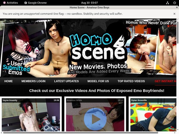 Create Homoscene.com Account