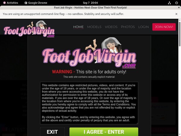 Foot Job Virgin Access Free
