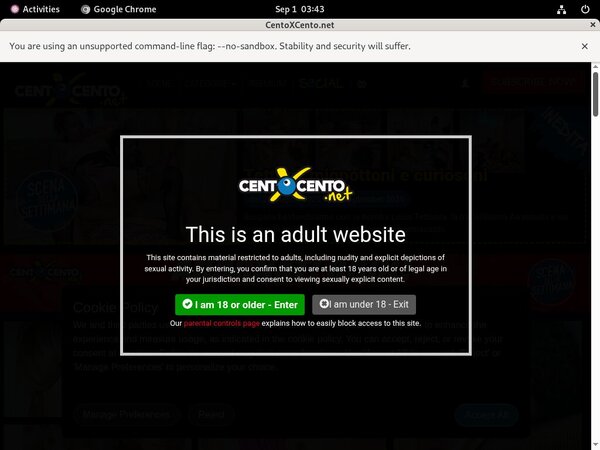 New Cento X Cento Passwords