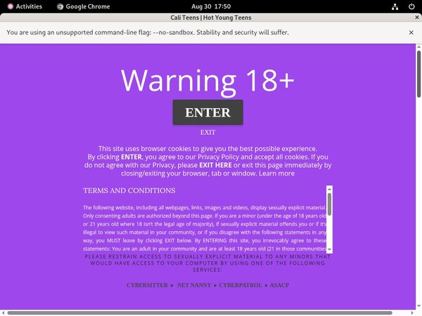 Password To Cali Teens