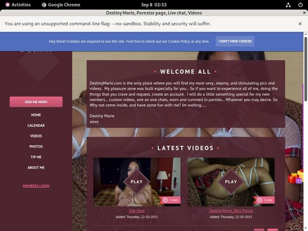 Sexxidestiny.modelcentro.com Discount Trial