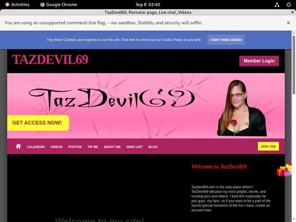 Tazdevil69.modelcentro.com Ad