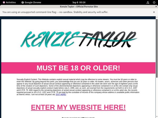 Kenzietaylor.com Without Card