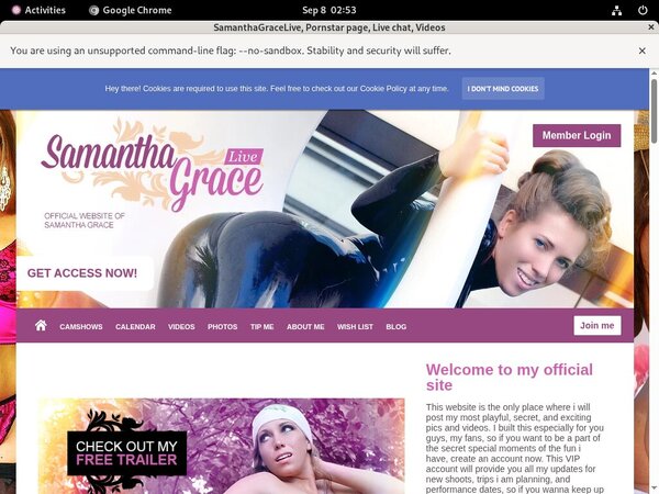 SamanthaGraceLive Accounts Passwords